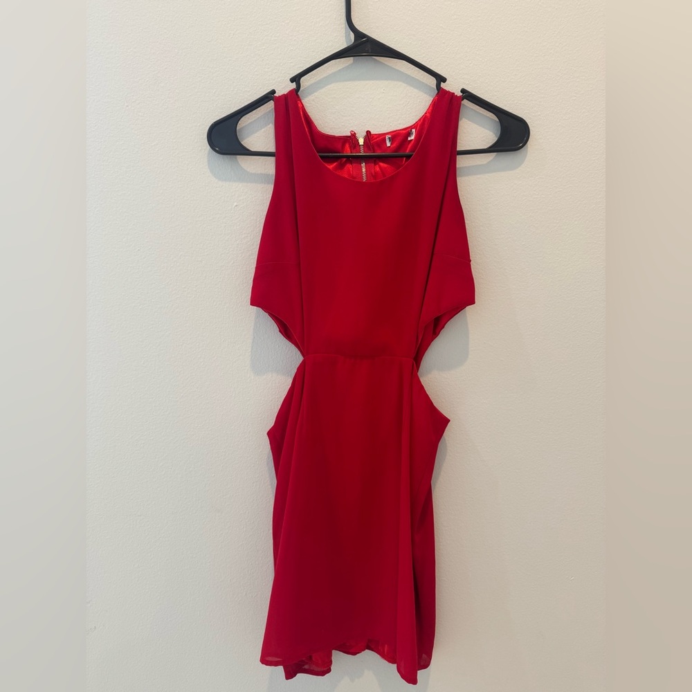 Mini red dress